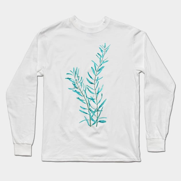 olive leaf Long Sleeve T-Shirt by colorandcolor